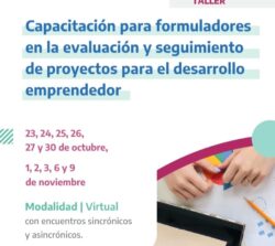 Capacitación para formuladores en la evaluación y seguimiento de proyectos para el desarrollo emprendedor